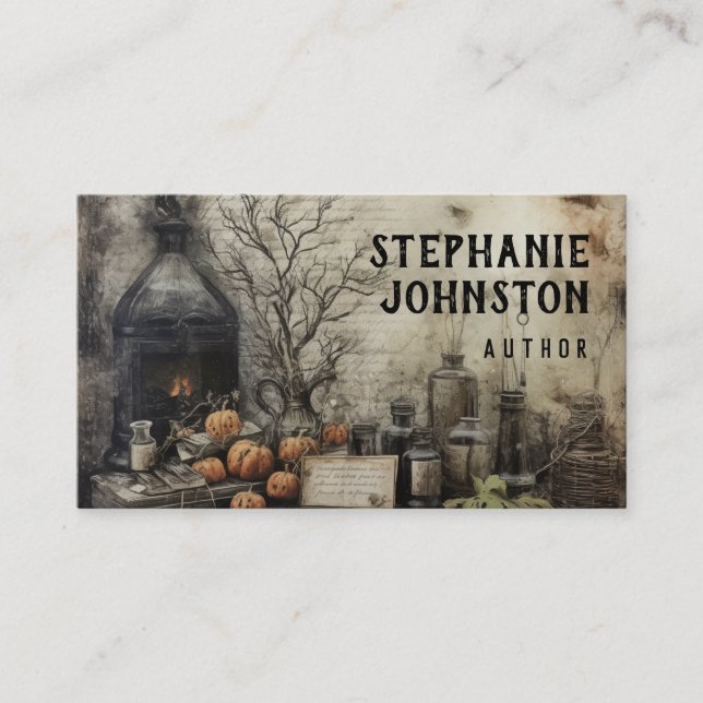 Carte D'appel Simplement gothique Dark Horror Style de cuisine p (Devant)