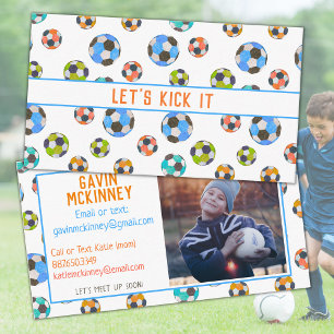 Carte D'appel Soccer Ticker It Kid's Contact