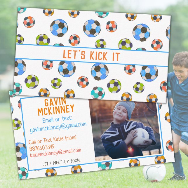Carte D'appel Soccer Ticker It Kid's Contact (Créateur téléchargé)