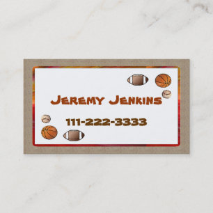 Carte d'appel Sports pour enfants