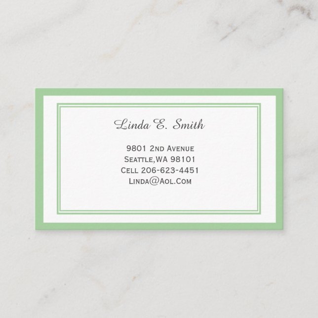 Carte d'appel standard (Devant)