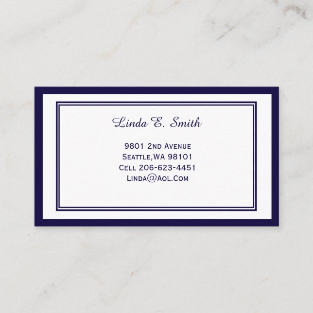 Carte d'appel standard (Devant)