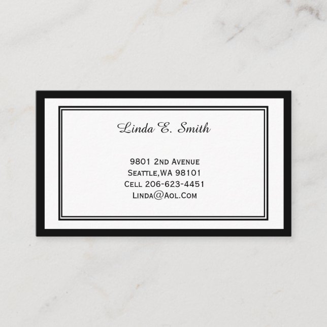 Carte d'appel standard (Devant)