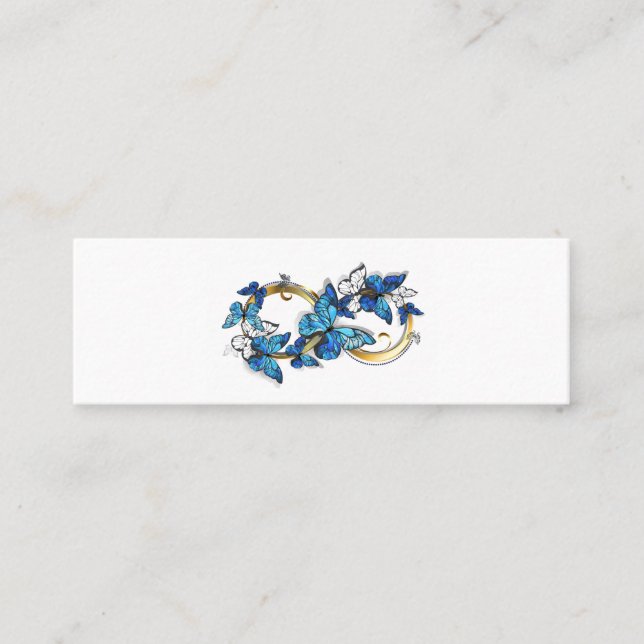 Carte D'appel Symbol Infinity of Blue Morpho Butterflies (Devant)