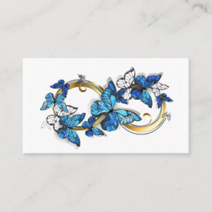 Carte D'appel Symbole infini de papillons Morpho bleus