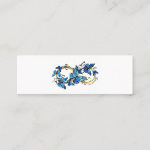 Carte D'appel Symbole infini de papillons Morpho bleus