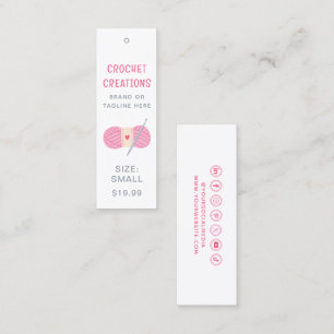 Carte D'appel Tags Crochet Vêtements Petites entreprises Prix Ta