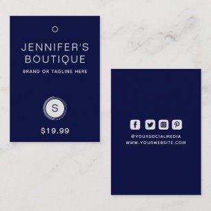 Carte D'appel Tags de vêtements Hang Tags Small Business Blue Si