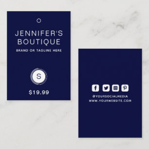 Carte D'appel Tags habillement Hang Tags Petite entreprise Bleu