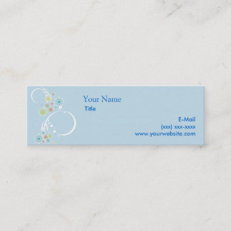 Carte D'appel Télécarte bleue florale Flirty