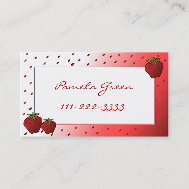 Carte D'appel Télécarte de fraise (Devant)