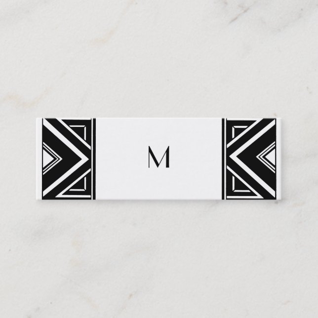 Carte D'appel Télécarte de monogramme d'angles d'art déco (Devant)