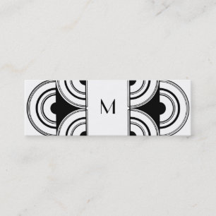 Carte D'appel Télécarte de monogramme d'art déco