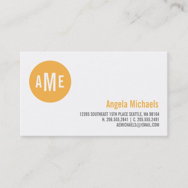 Carte D'appel Télécarte de monogramme de point (Devant)