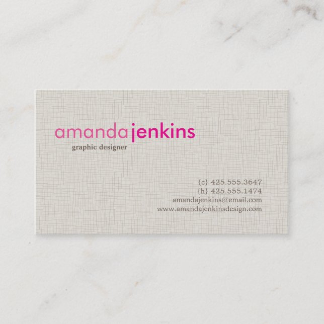 Carte D'appel Télécarte de toile simple (Devant)