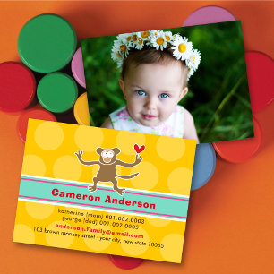 Carte D'appel Télécarte mignonne de profil de photo d'enfant d