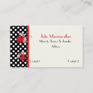 Carte D'appel Télécarte rouge et noire de maman de coccinelles