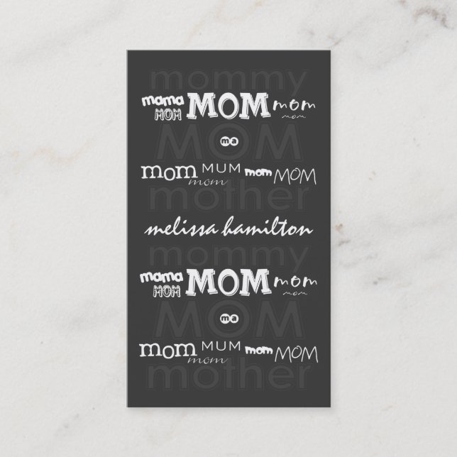 Carte D'appel Télécartes à la mode de maman (Devant)