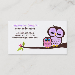 Carte D'appel Télécartes de hibou de maman et de bébé
