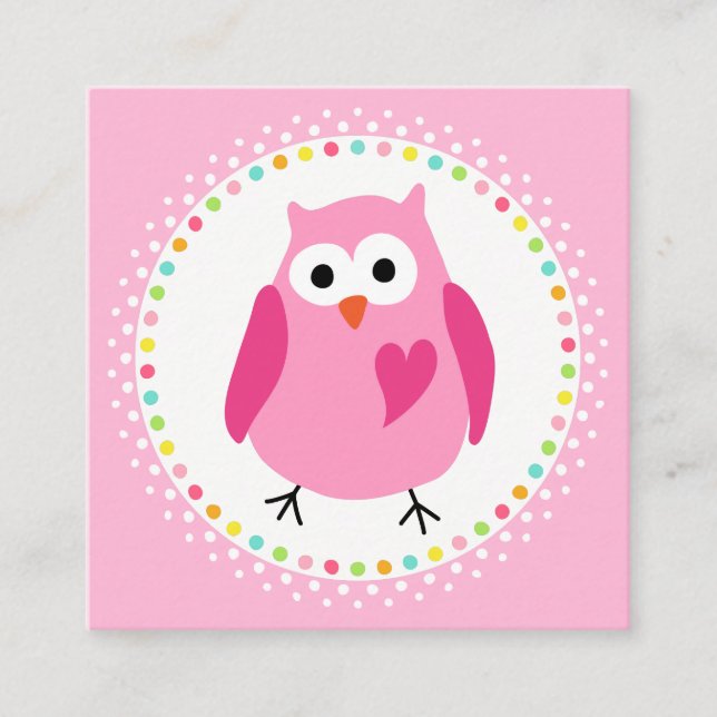 Carte D'appel Télécartes de maman de Playdate avec le hibou (Devant)