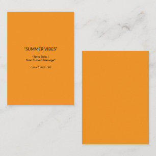 Carte D'appel Texture Orange Rétro – Art pour l'ambiance estival