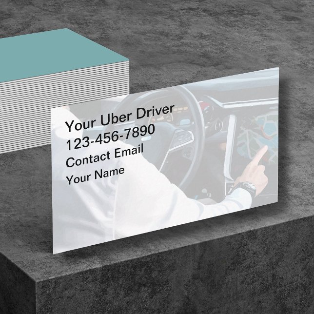 Carte D'appel Thème de pilote Uber Hailing pour un simple trajet (Créateur téléchargé)