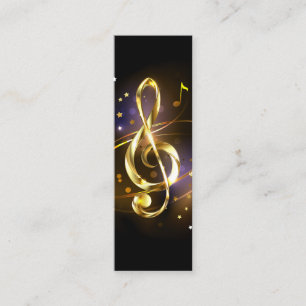 Carte D'appel Trèfle à trois feuilles en or Musique