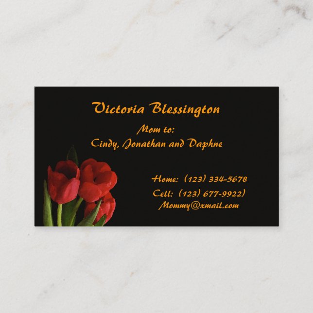 Carte D'appel Tulip Mommy (Devant)
