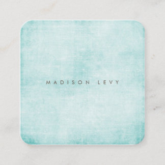 Carte D'appel Turquoise Minimaliste Distressed Texté