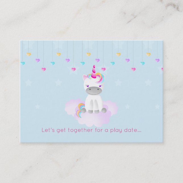 Carte D'appel Unicorne magique (Devant)