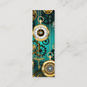 Carte D'appel Veille bijoux Steampunk sur un Arrière - plan vert