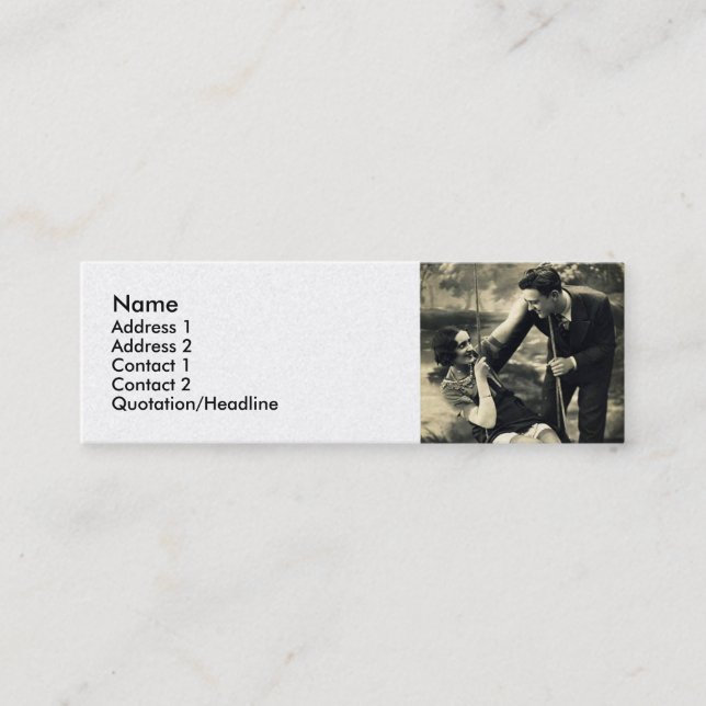 Carte d'appel vintage (Devant)