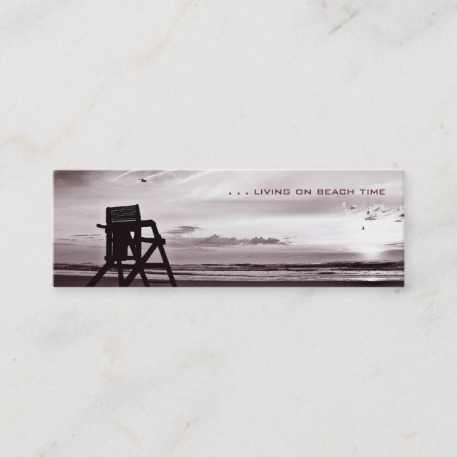 Carte D'appel Vivre à la plage (Devant)