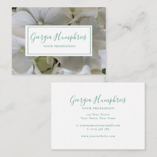 Carte D'appel White Floral Classic Business Card