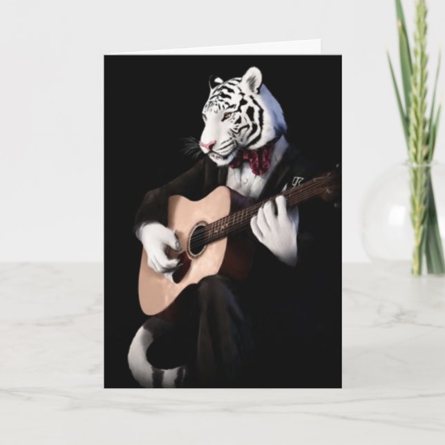 Carte Dapper Tiger – Sophisticated Greeting Card (Devant)