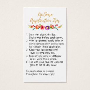 Carte d'application et de bouts de LipSense
