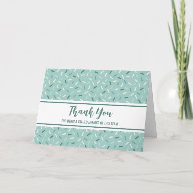 Carte d'appréciation de l'employé Blue Confetti (Devant)