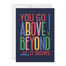 Carte d'appréciation des employés/collègues/amis d