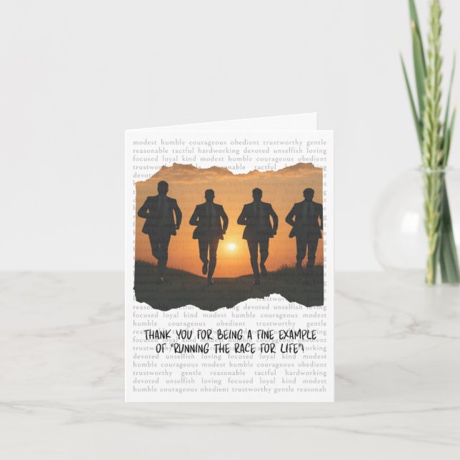 Carte d'appréciation JW Elder (Devant)