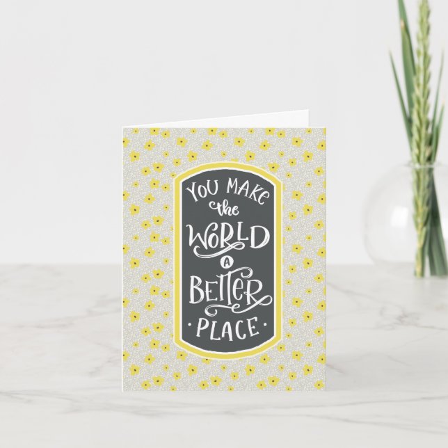 Carte d'appréciation Merci (Devant)