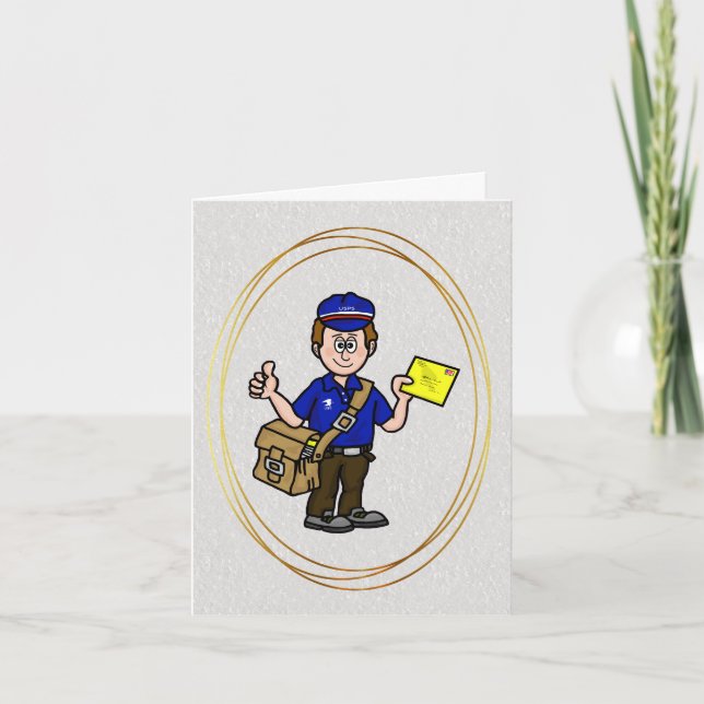 Carte d'appréciation Merci Mailman (Devant)