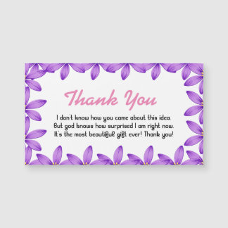 Carte d'appréciation surprise Merci floral