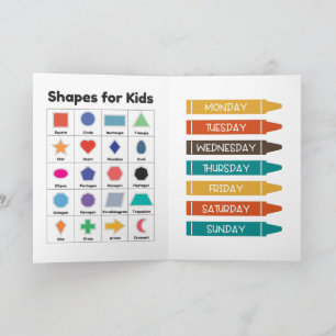 Carte d'apprentissage pour enfants