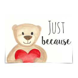 Carte d'aquarelle Big Bear Hug