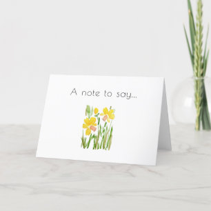 Carte d'aquarelle Daffodique