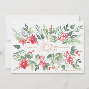 Carte d'aquarelle de Noël