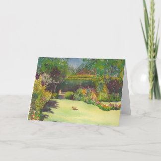 Carte d'aquarelle d'original du jardin II de Jane