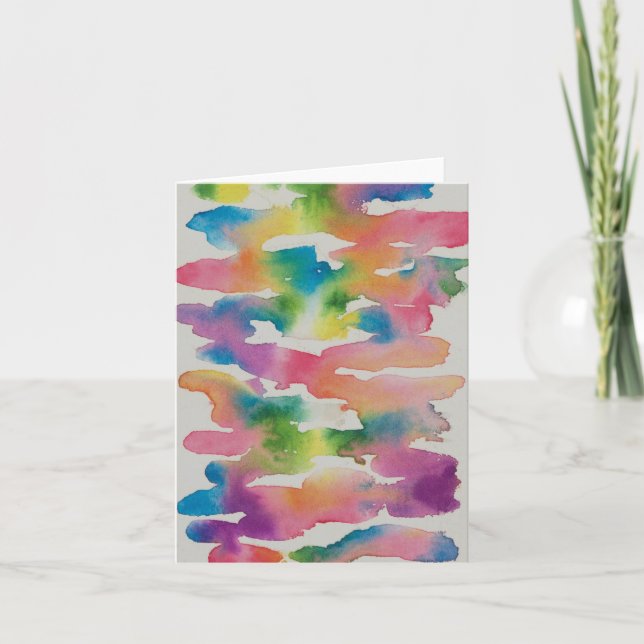 Carte d'aquarelle Rainbow (Devant)
