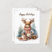 Carte d'aquarelle Vintage Christmas