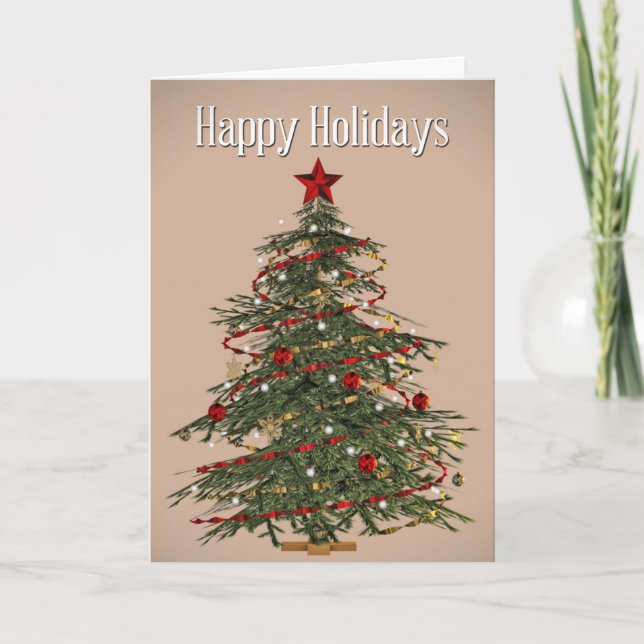 Carte d'arbre de Noël de sapin de Fraser (Devant)